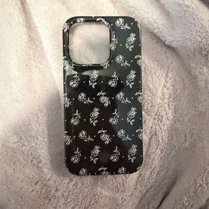 Black Floral Phone Case